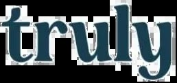 Trulys logo in teal and white text