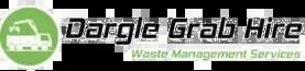 Dargle Grab Hire logo featuring a green circle with a waste truck icon and company name with waste management services tagline