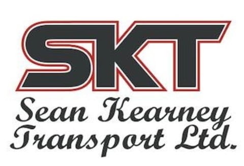 SKT Sean Kearney Transport Ltd logo with red and dark gray letters
