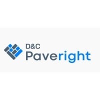 D&C Paveright logo with blue diamond pattern icon and company name in blue text