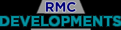 RMC Developments logo with blue and gray text design