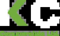 Green arrow pointing left next to circular white and black logo design