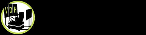VDH logo with yellow circle containing silhouette of person at desk with monitor and keyboard