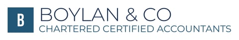 Boylan & Co logo for chartered certified accountants with blue B monogram