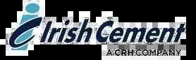 Irish Cement logo with stylized person figure and company text, A CRH Company subsidiary